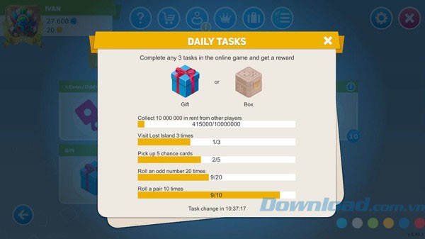 Hoàn thành nhiệm vụ hàng ngày