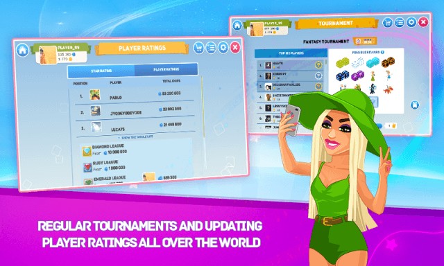 Tham gia các giải đấu và cập nhật thứ hạng của các người chơi trên thế giới