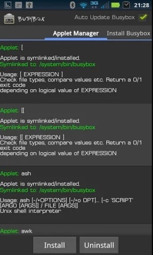 Phiên bản Pro của BusyBox có khả năng kiểm tra tính an toàn cho các applet bị thiếu khi khởi động