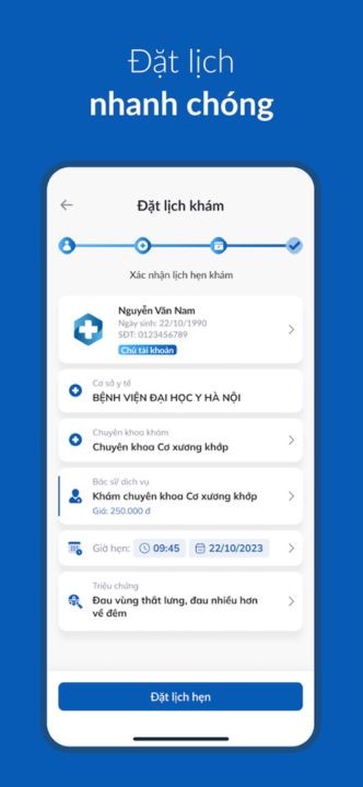 Đặt lịch nhanh chóng