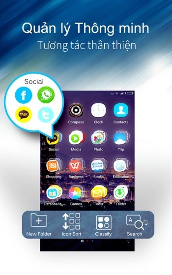 Quản lý điện thoại tuyệt vời hơn với C Launcher cho Android