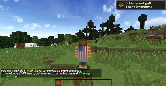 Thời tiết trong lành là kiểu thời tiết phổ biến nhất trong Minecraft