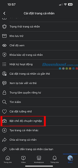 cach bat che do chuyen nghiep tren Facebook 3*466294