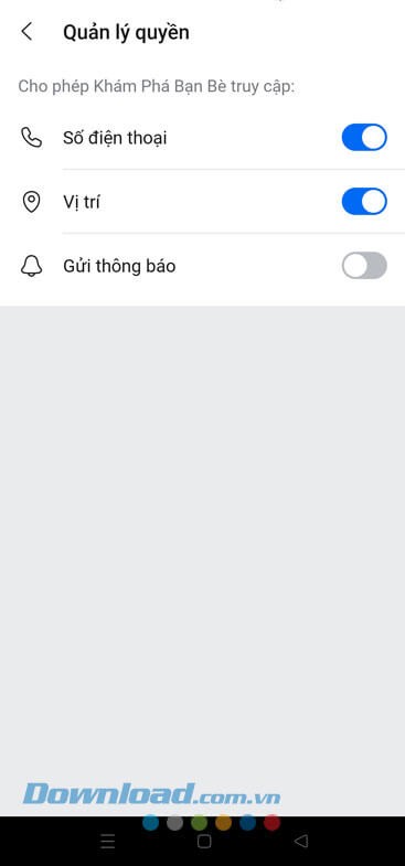 Đã bật mục Số điện thoại, Vị trí