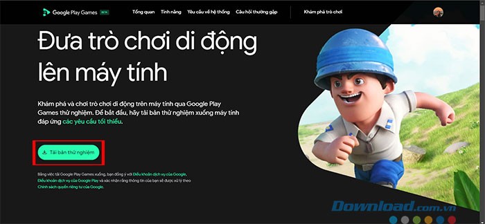 Hướng dẫn cài đặt và thiết lập Google Play Games Beta trên PC