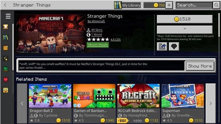 Mua và cài Minecraft Stranger Things theo hướng dẫn