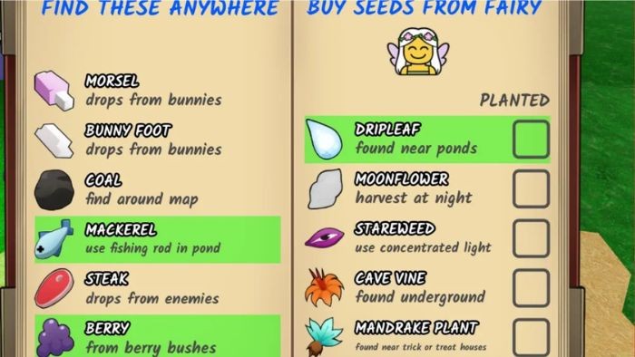 Hướng dẫn chế tạo thuốc trong 99 Nights in the Forest