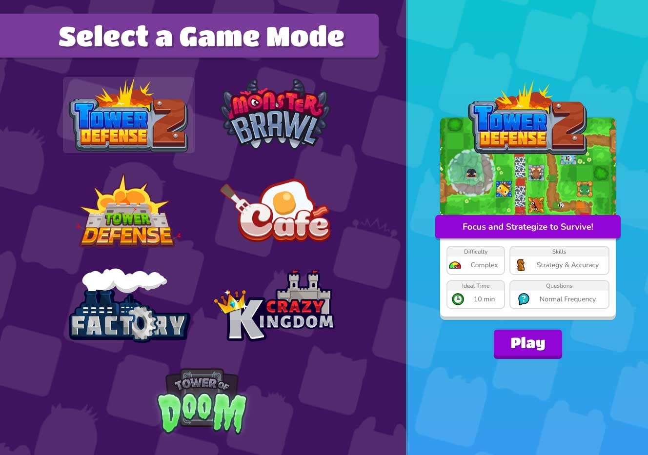 Chọn chế độ chơi