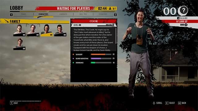 Mỗi nhân vật có cấp độ kỹ năng liên quan riêng cũng như một khả năng riêng