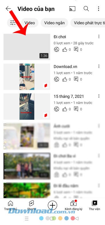 Chạm vào xem video dài bất kỳ