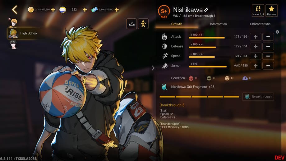 Đột phá cầu thủ trong The Spike Cross