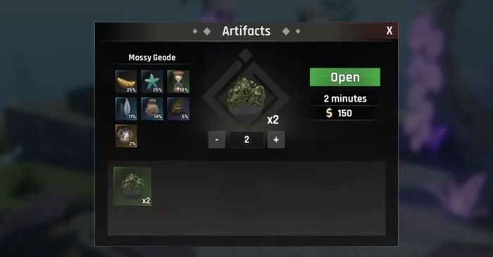 Artifacts trong game Abyss