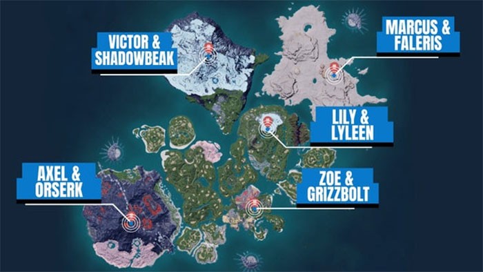 Vị trí các Tower Boss trong Palworld