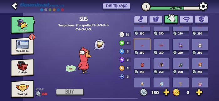 Goose Goose Duck có hơn 40 kiểu xì hơi để người chơi trang bị cho chú Ngỗng hoặc Vịt của mình