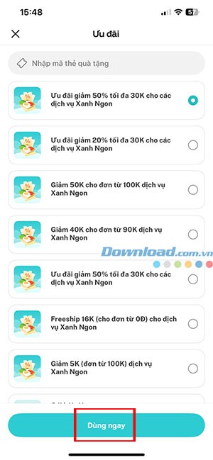 dat giao do an Xanh SM Ngon 8*523698