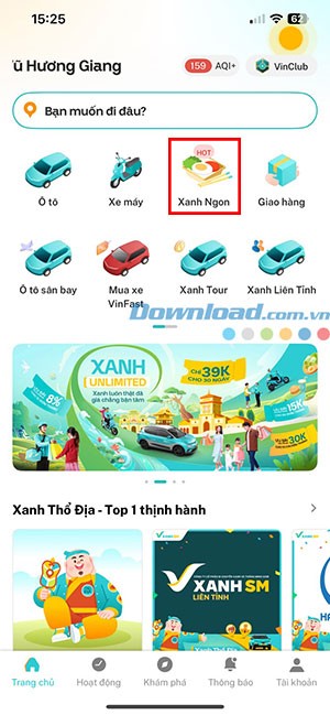 Đặt Giao Đồ Ăn Xanh SM - Tính Năng Xanh Ngon