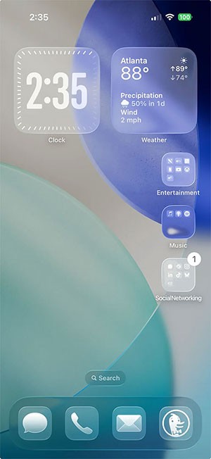 Cách đặt icon app trong suốt trên iOS 26