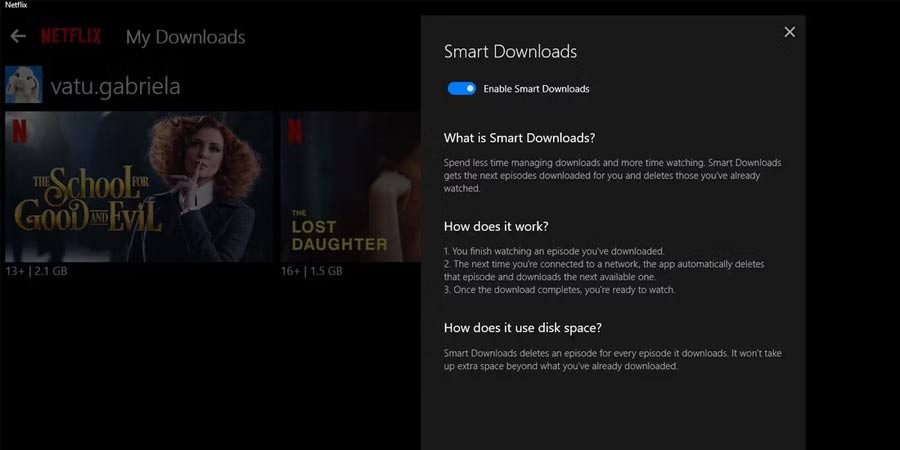 Smart Download trên Netflix