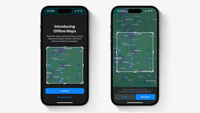 Hướng dẫn sử dụng bản đồ ngoại tuyến trên iOS 17