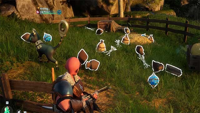 Vixy trong trang trại sẽ đào ra Pal Sphere, Arrow và Tiền