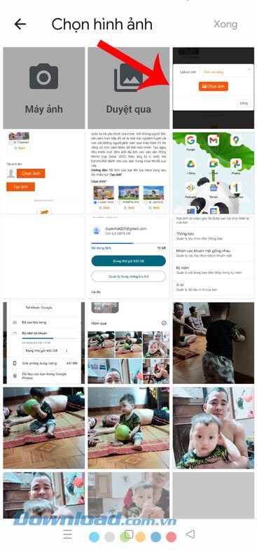Lựa chọn một tấm hình bất kỳ