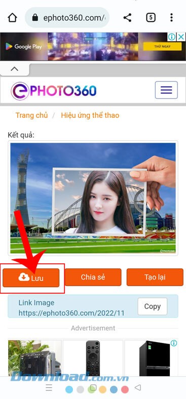 Ấn vào nút Lưu