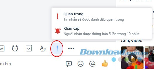 Cách gửi tin nhắn ưu tiên trên Zalo
