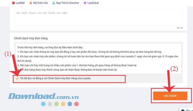 Click chuột vào nút Xác nhận