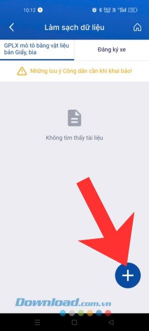 Ấn vào biểu tượng dấu