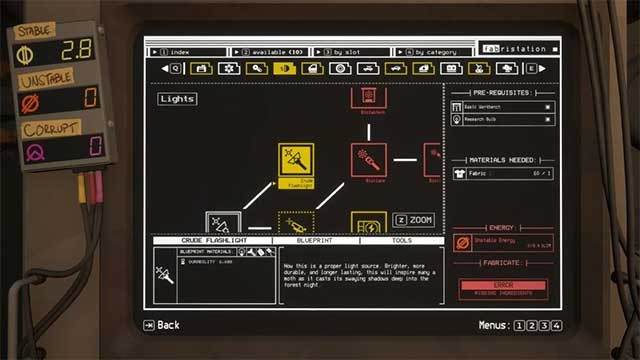 Bạn sẽ cần Unstable Energy để chế tạo Đèn pin