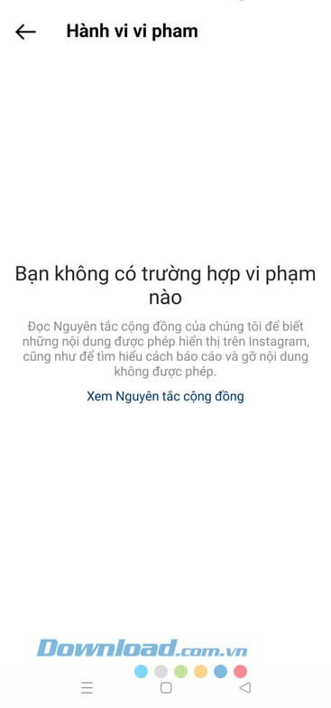 Toàn bộ bài viết vi phạm tiêu chuẩn cộng đồng hiển thị lên màn hình