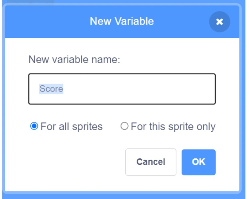 Thêm biến ghi điểm số