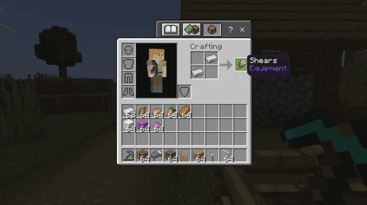 Hướng dẫn làm kéo trong Minecraft