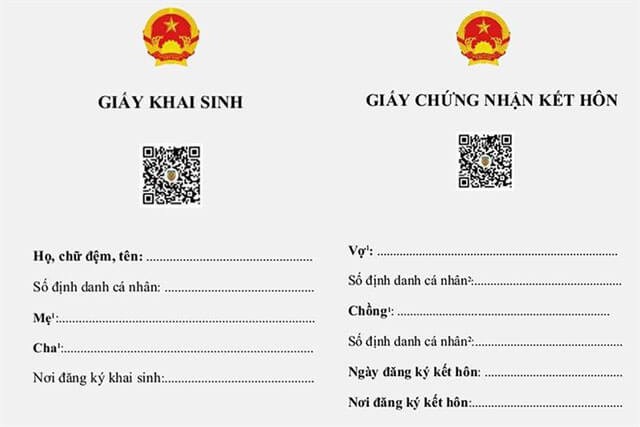 Giấy Khai sinh và Giấy Chứng nhận kết hôn điện tử