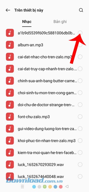 Chọn file mp3