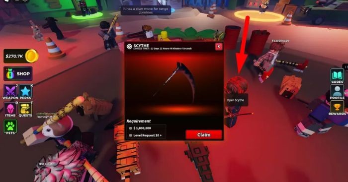 Cách lấy Scythe trong Hunty Zombie - Hướng dẫn chi tiết