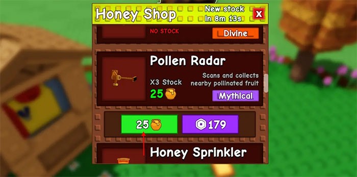 Hướng dẫn sử dụng Pollen Radar trong Grow A Garden