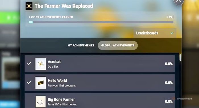 Hướng dẫn mở khóa tất cả thành tựu trong The Farmer Was Replaced