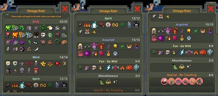 Một số Trait trong WorldBox - God Simulator