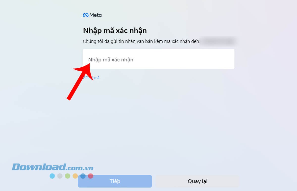 Nhập mã xác nhận
