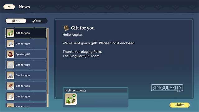 Đi tới kho đồ của bạn, xem menu News để nhận Frogbert