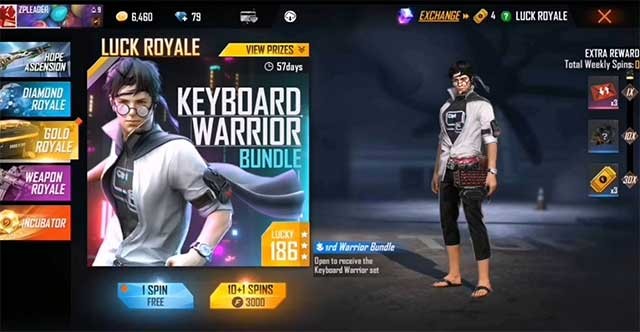 Skin Keyboard Warrior là Grand Prize mới trong Gold Royale