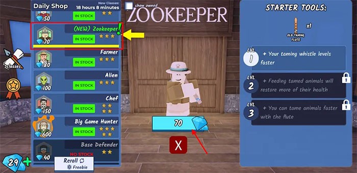 Cách nhận Zookeeper trong 99 Nights in the Forest