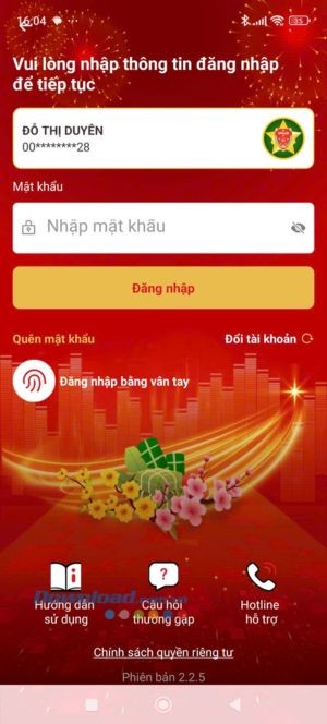 Đăng nhập tài khoản VNeID