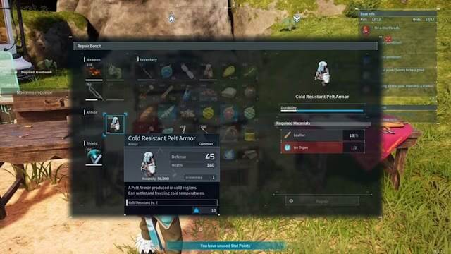 Cách sửa giáp trong Palworld