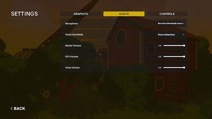 Thay đổi cài đặt trò chuyện thoại trong Content Warning