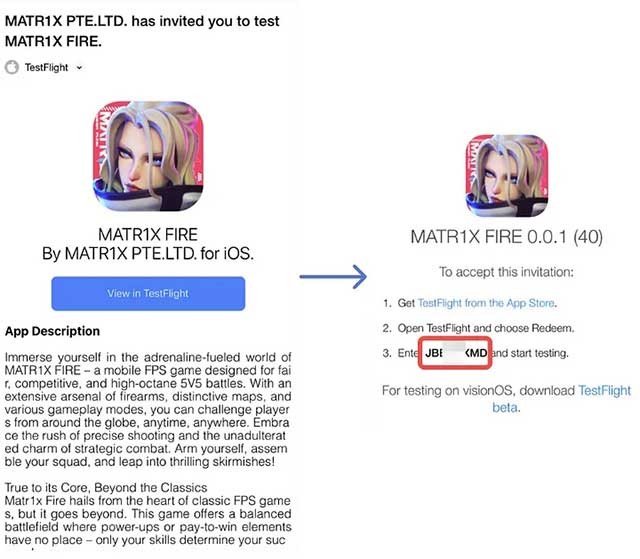 Nhập mã để truy cập game