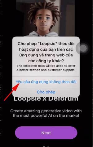 Không cho phép Loopsie theo dõi hoạt động của bạn