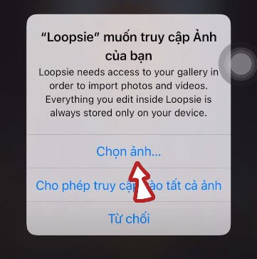 Chọn ảnh từ thư viện