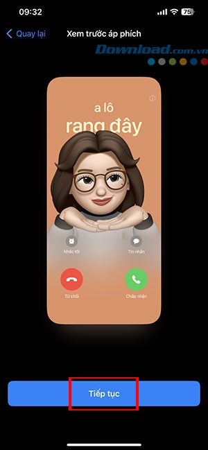 tao ap phich lien he contact poster iOS 17 13*435179